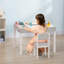 Abiorn 2 in 1 Kids Table and Chair Set with Storage Space for Toddlers Grey