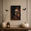 «Black Crows and Skull with Red Roses», art mural sur toile-1670456497