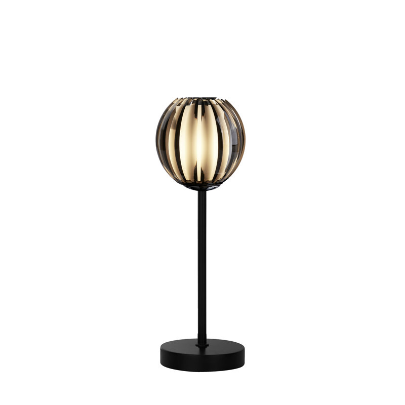 Crishaun Metal Table Lamp, Black, Smoked