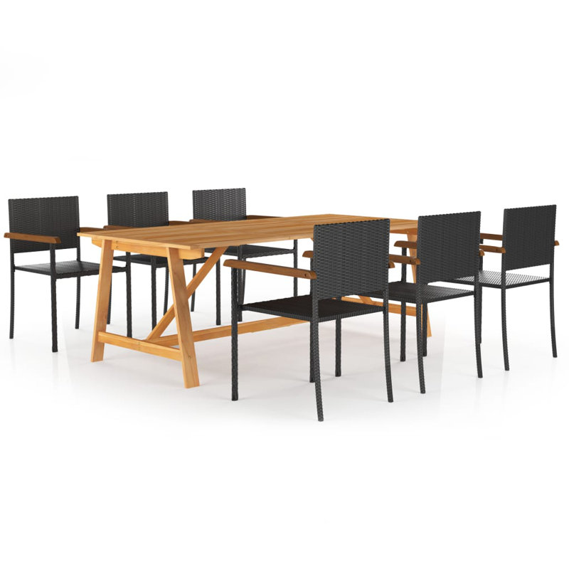 Bonebrake 6 - Person Patio Dining Set with Rectangular Table
