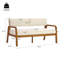 Ensemble de canapé d'extérieur 2 pièces avec coussins et table basse, teck