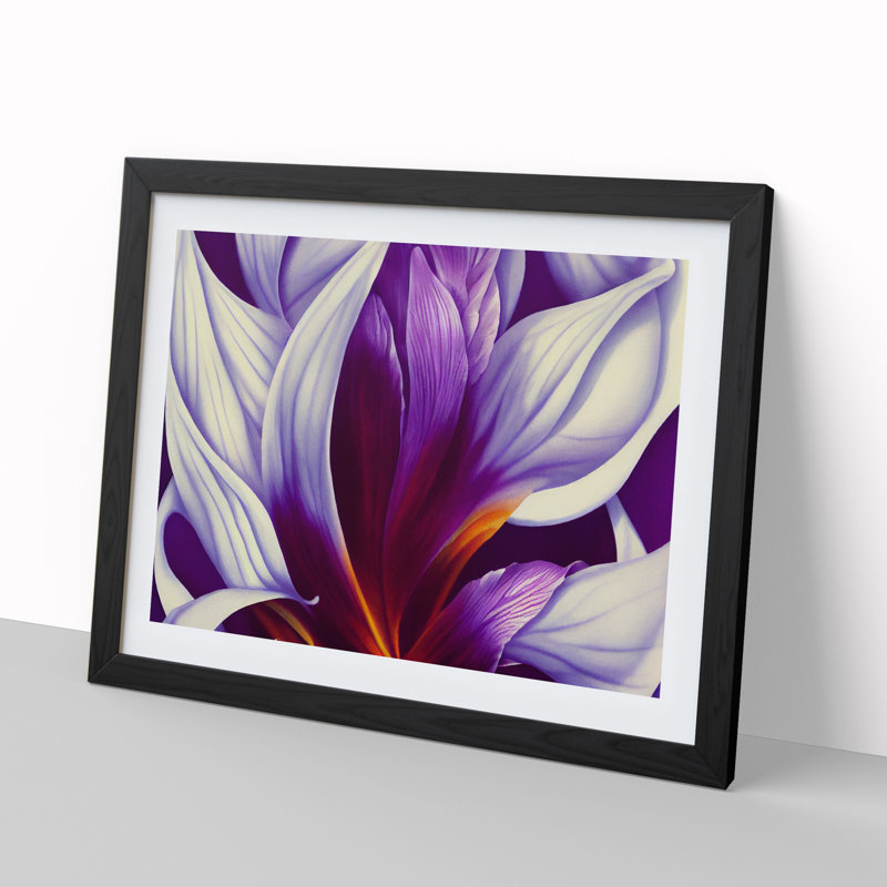 Otherworldly Flower Vol.3 - Single Picture Frame Print, 46cm H x 64cm W x 2cm D, Black