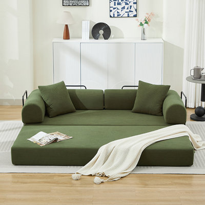 Canapé-lit pliant, canapé-lit convertible 78,5 po avec 2 coussins