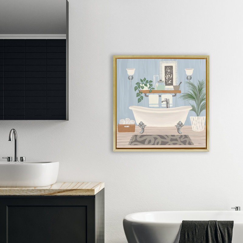 Cadre flottant «Unwind and Refresh» pour baignoire, design par Cat Thurman Designs, H 25 po x l 25 po