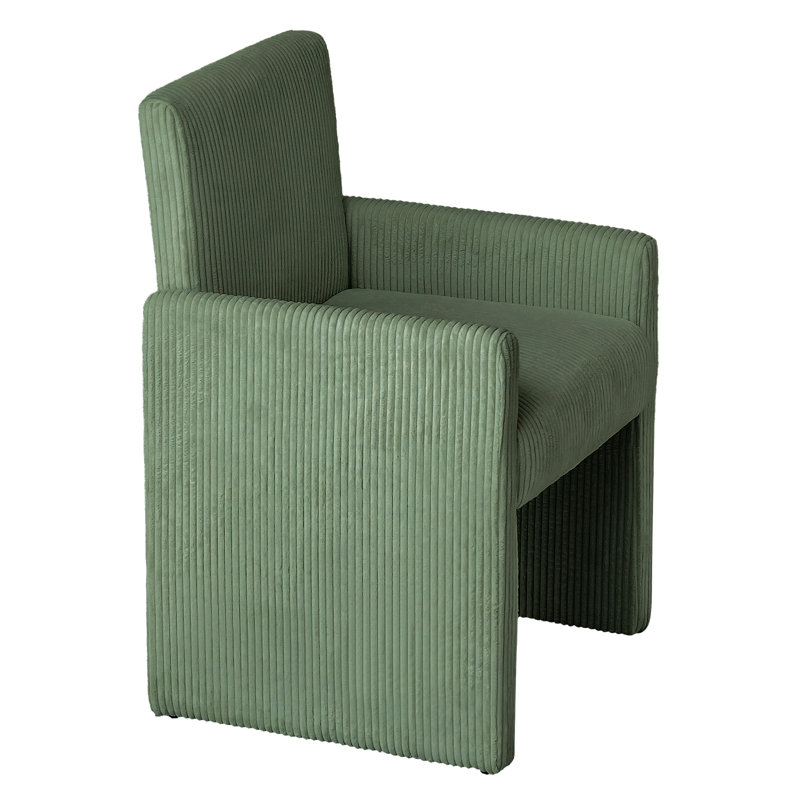 Fauteuil de salle à manger rembourré, Vert