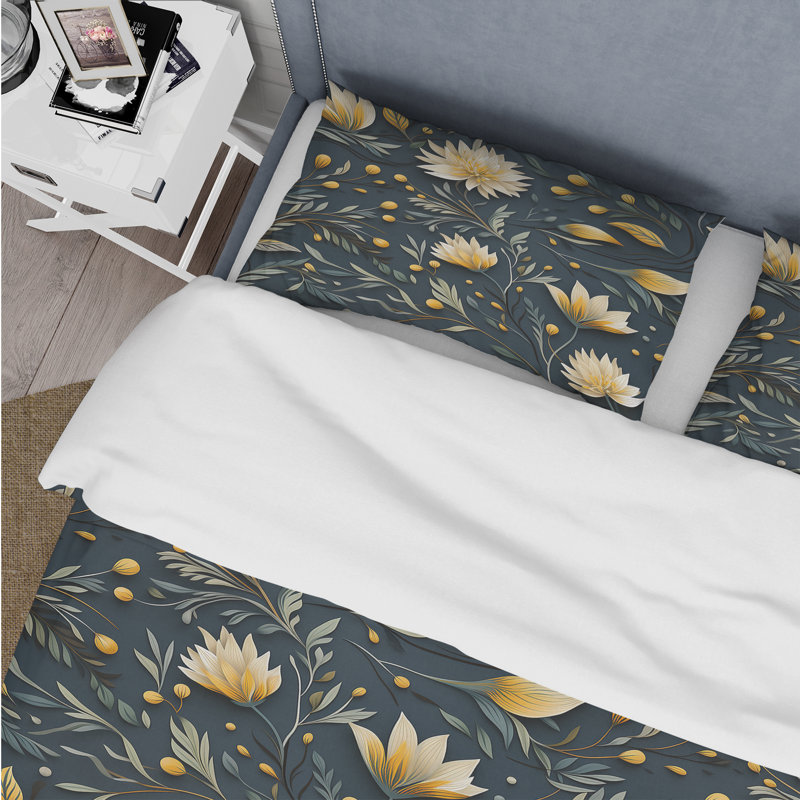 Ensemble de housse de couette Nurbi, Housse de couette simple + 1 taie décorative stan