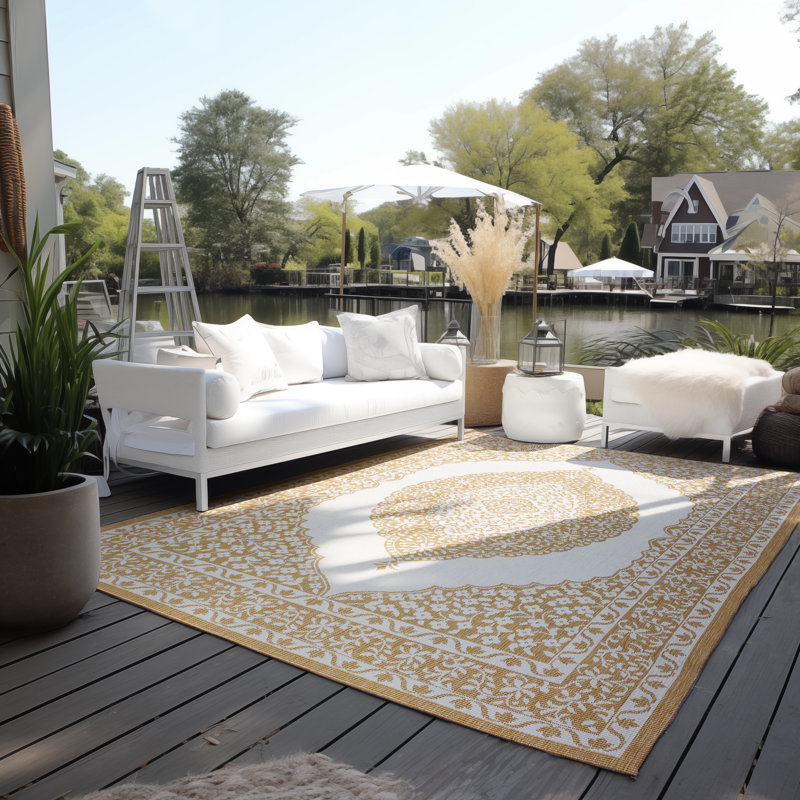 Dynamic Ornamental Indoor / Outdoor Area Rug, Rectangular 80 x 150cm