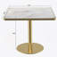 Table de salle à manger 31,5 pouces carrée moderne en faux marbre tulipe avec structure en métal | Idée de cadeau-122628286-122442995