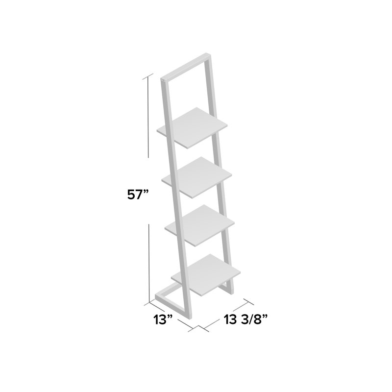 Slayter Ladder Bookcase, Faux Birch