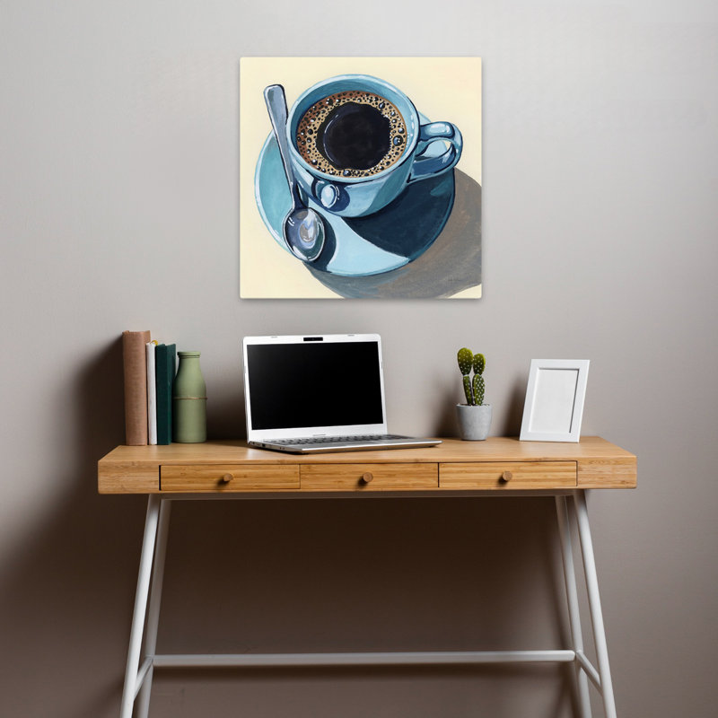 Café noir avec art contemporain Crema, H 18 po x l 18 po