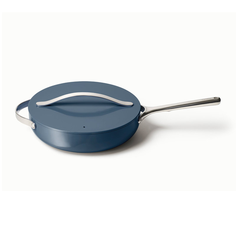 Caraway 3qt Nonstick Ceramic Saute Pan w/ Lid, Navy, Navy
