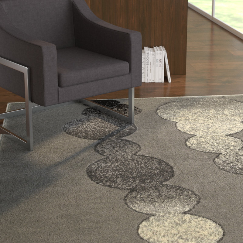 Tapis gris Axel, 7 pi 6 po x 9 pi 6 po