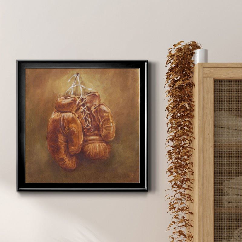 «Rustic Sports I», reproduction encadrée de qualité supérieure - prête à être accrochée, Toile avec cadre noir, Pas de tapis