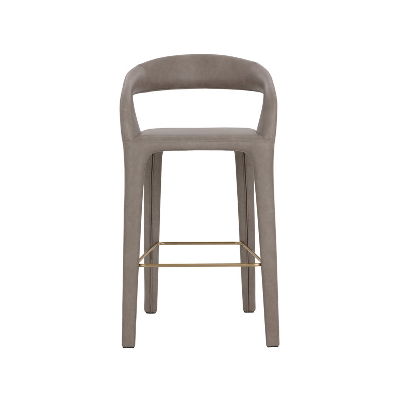Atika Upholstered Stool with Metal Frame, Bar Stool (29.75" Seat Height)