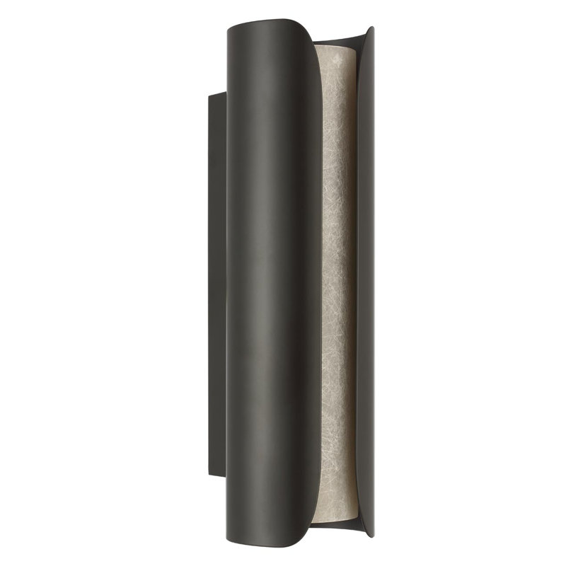 Anne-Marie Barton Armise 18" Sconce with Alabaster, 18" H x 5.25" W x 6.25" D, Matte Carbon