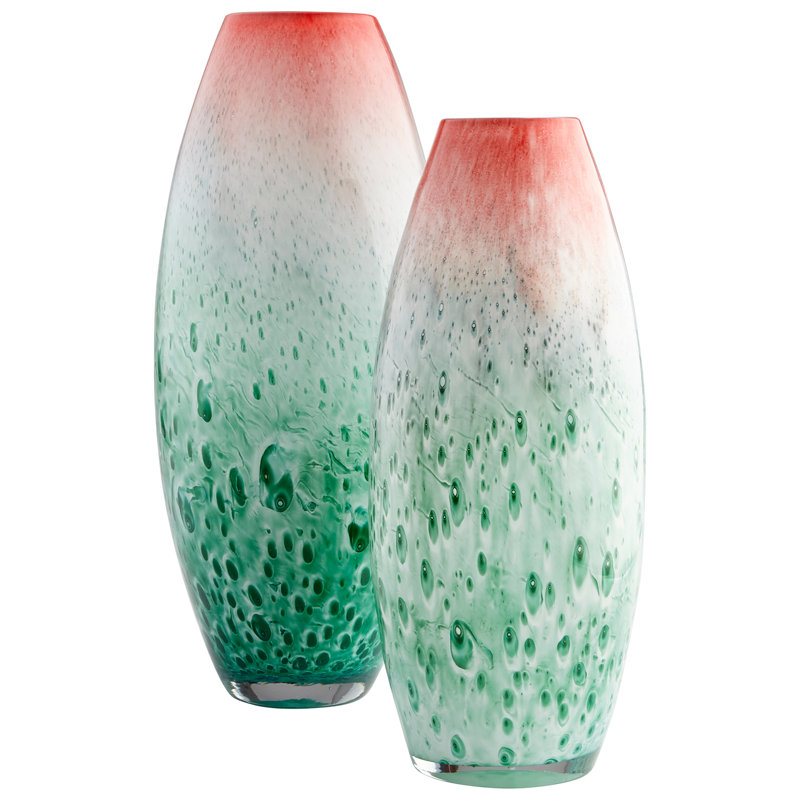 Vase de table Macaw, H 9,5 po x l 7 po x P 7 po