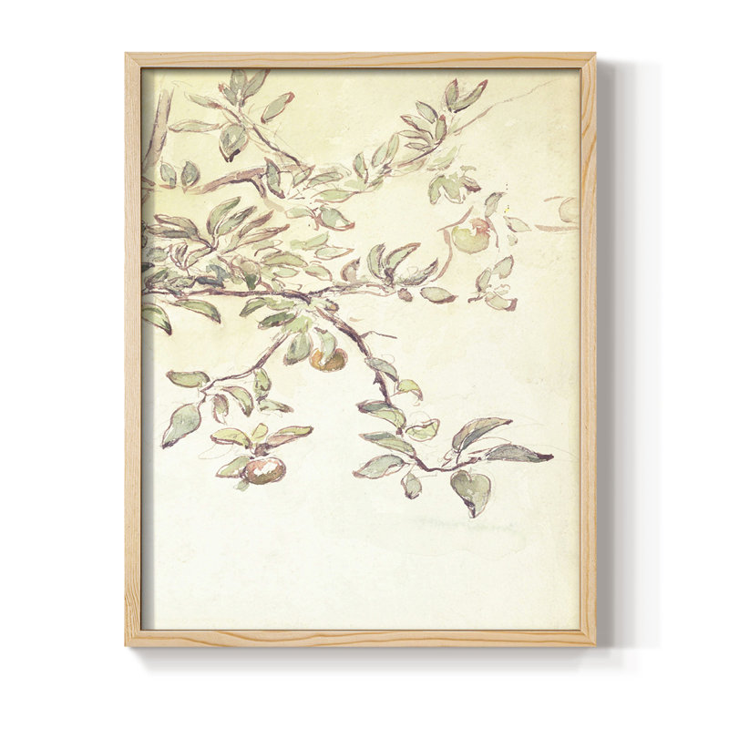 Impression florale vintage encadrée CLX - bois massif, Naturel, H 21 po x l 17 po