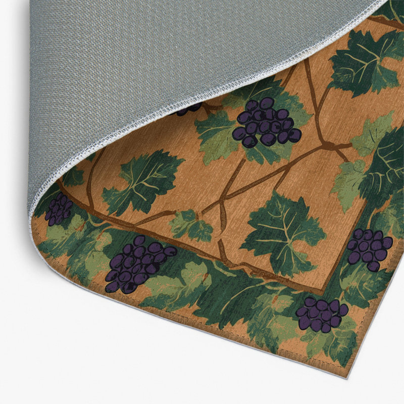 Tapis d'intérieur et d'extérieur brun Botanical, Rectangle 4pi x 6 pi