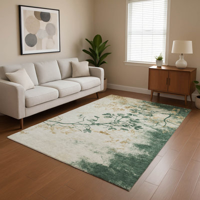 Tapis floral lavable à la machine de qualité supérieure AMF1798