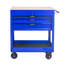 Chariot à outils mobile à 3 tiroirs avec plateau en bois - Armoire à outils robuste avec tiroirs à roulement à billes