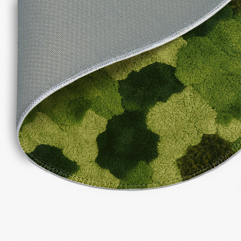 Tapis d'intérieur et d'extérieur vert Nature, Rond 5 pi