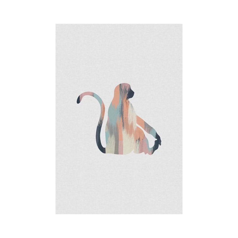 Pastel Monkey by Orara Studio - Wrapped Canvas Gallery-Wrapped Canvas Giclée, 20.32 cm H x 30.48 cm W