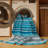Washable Cerulean Light Gray Striped Area Rug-1553272972