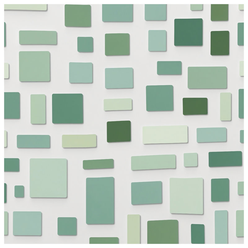 Rideaux vert de forme rectangulaire et voilages rectangulaires - 1 panneau, Sheer, 50" x 80" - 1 Panel