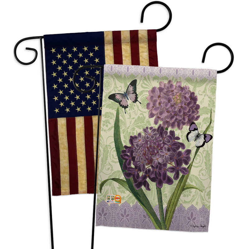 Iberis impressions décoratives de polyester de 2 côtés 19 po x 13 po  drapeau de jardin
