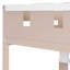 Lit simple superposé de style château avec 2 tiroirs, tablette et DEL, blanc et rose antique-1643106689