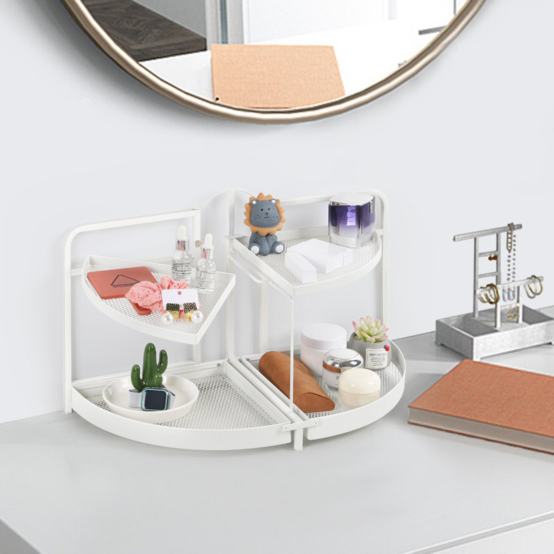 Étagère de rangement en métal Oziel, Blanc