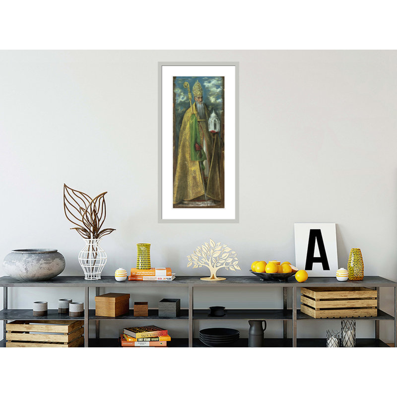Saint Augustin d'Hippone (354-430) par El Greco, impression giclée encadrée, 41.5" H x 20.81" W