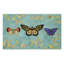  Tapis de porte rembourré à séchage rapide antidérapant Three Butterflies Over Teal 18 po x 30 po