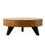 Table basse ronde 35,4 po pour décoration intérieure - Pieds en bois massif et cadre supérieur de qualité pour une utilisation à long terme-1206507557-1206507562