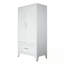 Armoire-penderie 2 portes en métal avec 1 tiroir et tringle-344457086