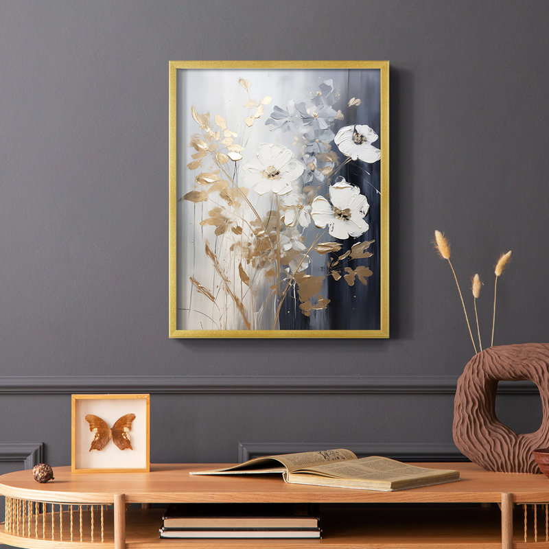 FLORAL Series CECXVII - Impression encadrée de qualité supérieure - Prêt à être accroché - Aucun clou requis