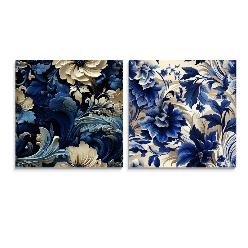 Leominster - Ensemble de 2 art mural en verre acrylique, H 36 po x l 73 po