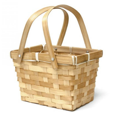 Panier en bambou tissé