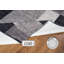 Tapis gris, noir et blanc touffeté à motif géométrique Akieba-49367678
