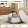 25'' Oversized Upholstered Round Storage Ottoman with Reversible Tray Lid