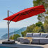 Parasol de patio rectangulaire en porte-à-faux 128 po x 104 po avec base de contrepoids