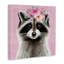 «Pink Florals Raccoon», art mural sur toile par Elizabeth Tyndall-159617975