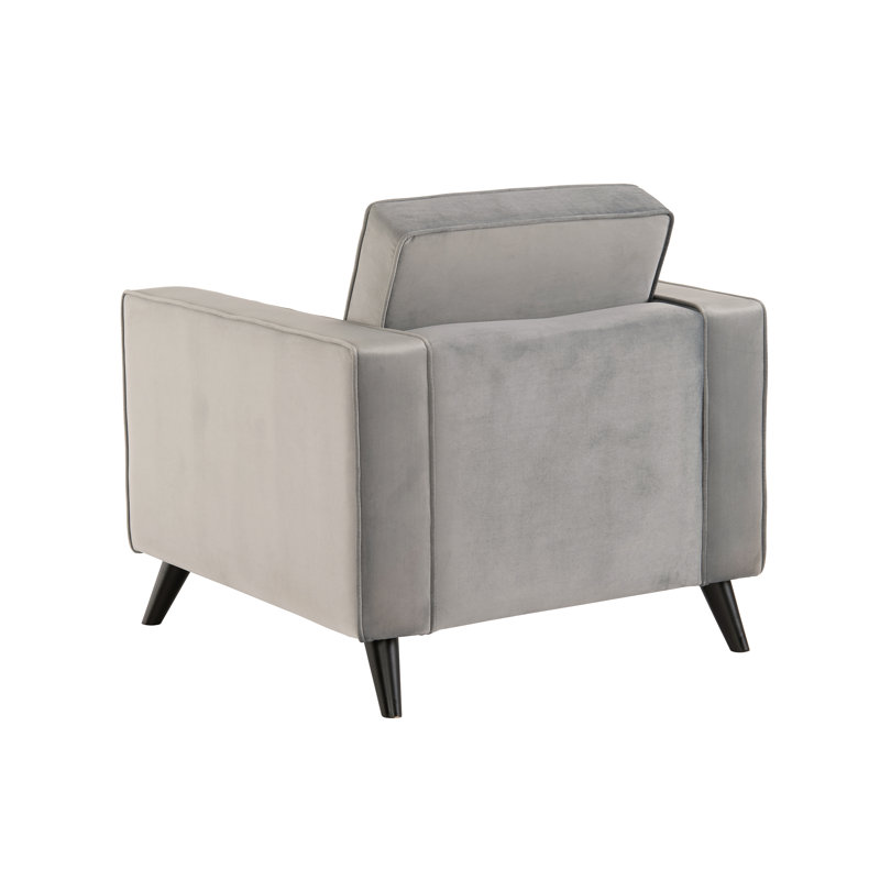 Esden Velvet Armchair, Grey