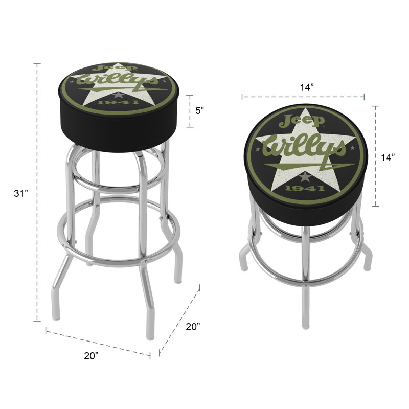 Tabouret pivotant non fini 31 po