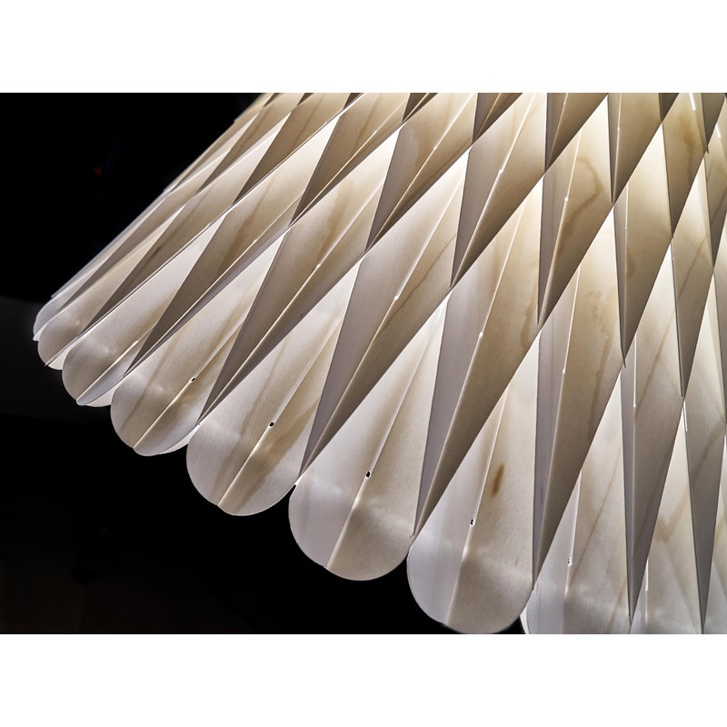 Lola 1 - Light Pendant, Ivory White, 18.5" H x 34.7" W x 34.7" D,