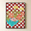 «Checkerboard Floral» par Lucille Price - Impression sur toile