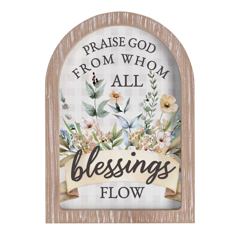 Framed Arch Praise God From White 9x13