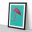Flamingo in Teal by John Audubon - Picture Frame Graphic Art Print on MDF-62801675-62801681