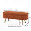 Banc de rangement avec repose-pieds ovale-365113483