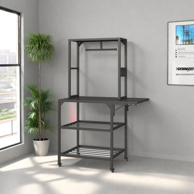 3D Printer Stand with Filament Storage Rack and Wheels, Heavy Duty 3D Printing Workbench